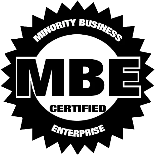 Logo indicating Minority Business Enterprise (MBE) certification