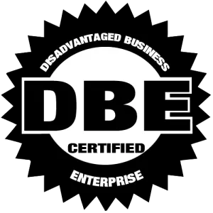 Logo indicating Disadvantaged Business Enterprise (DBE) certification