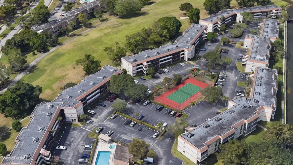 Exterior view of Sands Point Condominium, a property that completed building recertification.