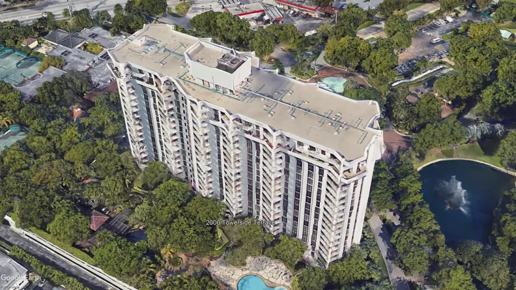 Exterior view of the Quayside Towers, completed roof engineering project