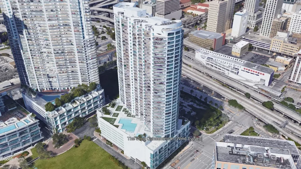 Exterior view of The Wind Condominium, site of concrete restoration engineering services.